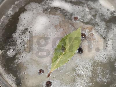 Namų šaltas želė su kiauliena ir kalakutiena Žingsnis 2