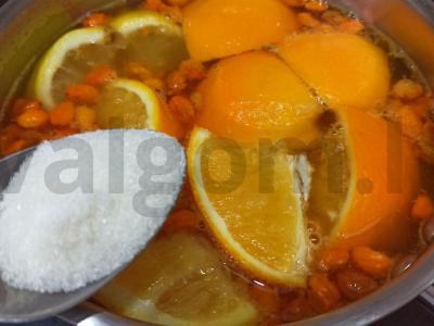 Šaltalankių-apelsinų gėrimas Žingsnis 6