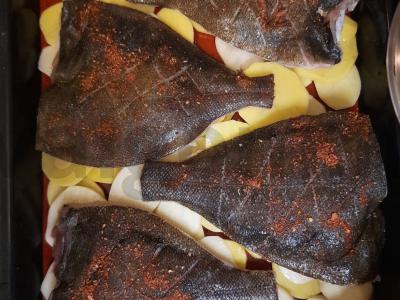 Plačiakė ant sluoksniuoto bulvių pagalvėlės Žingsnis 7