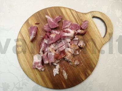 Farfalle su grybais ir bekonu Žingsnis 5