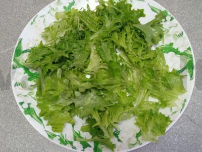 Salotos su aštuonkoju, mėlynėmis ir apelsinu Žingsnis 1