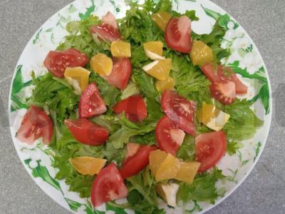 Salotos su aštuonkoju, mėlynėmis ir apelsinu Žingsnis 3