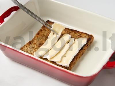 Brioche tostai su kepta kriauše ir kamamberu Žingsnis 5