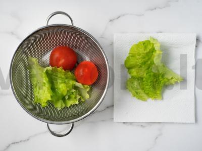 Aiškus daržovių salotas su brynza Žingsnis 1