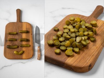 Aiškus daržovių salotas su brynza Žingsnis 6