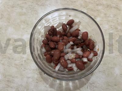 Kepti trikampiai su raudonųjų pupelių įdaru Žingsnis 6