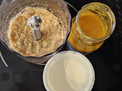 Greitas desertas su obuolių ir pasiflorų tyrė Žingsnis 1