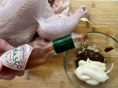 Vištiena „Ugninė“ su tabasco padažu ir aštria adžika Žingsnis 4