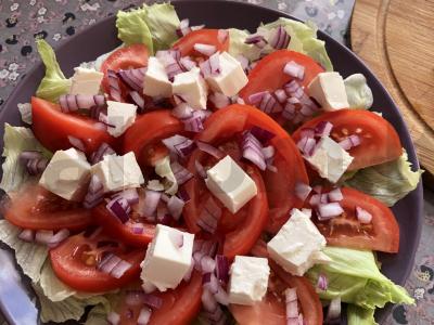 Salotas su pomidorais ir feta sūriu Žingsnis 6