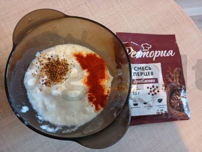 Namų varškės sūris su pipirų mišiniu ir paprika Žingsnis 2