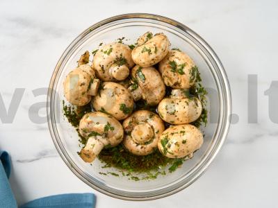 Grybai ant šašlykų Žingsnis 3