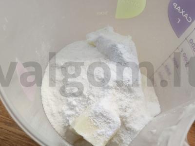 Marmuriniai sausainiai „Raudonas aksomas“ Žingsnis 2