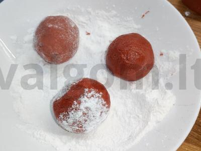 Marmuriniai sausainiai „Raudonas aksomas“ Žingsnis 10