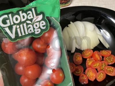 Vištienos burgeriai su šviežiais daržovėmis Žingsnis 1