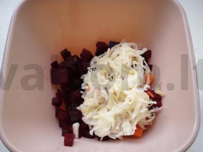 Vinegretas su raudonaisiais pupelėmis Žingsnis 5