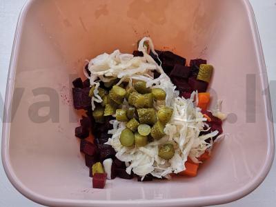 Vinegretas su raudonaisiais pupelėmis Žingsnis 6