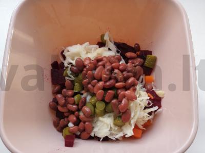 Vinegretas su raudonaisiais pupelėmis Žingsnis 7