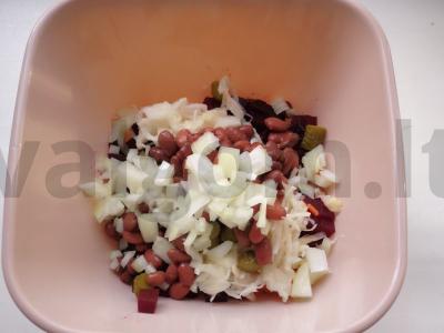 Vinegretas su raudonaisiais pupelėmis Žingsnis 8