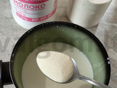 Šokoladinė-bananinė manų košė Žingsnis 2