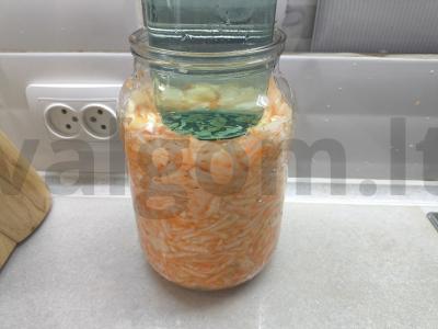 Rūgštaus kopūsto receptas su rožine druska Žingsnis 5