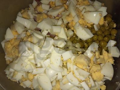 Salotos su žirniais ir šonine namuose Žingsnis 5