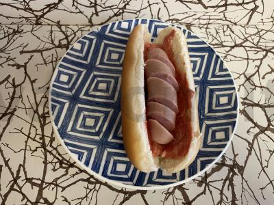 Švelnus karštas šuo su pieno dešrele Žingsnis 3