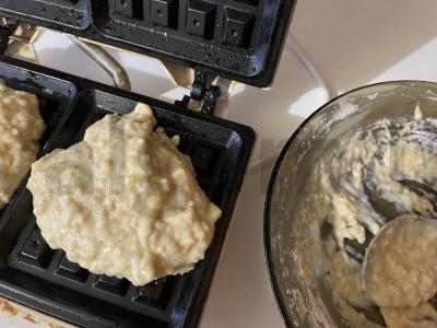 Naudingos vafliai iš avižų košės Žingsnis 8