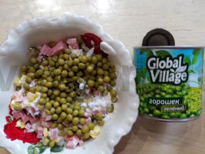 Salotas „Maskvos“ su žirniais Žingsnis 6