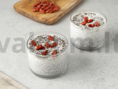 Čia pudingas su goji uogomis ir kokosų pienu Žingsnis 4