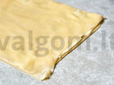 Sluoksniuota tešla kruasanams Žingsnis 10