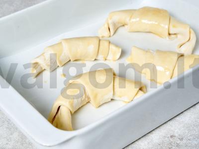 Sluoksniuota tešla kruasanams Žingsnis 17