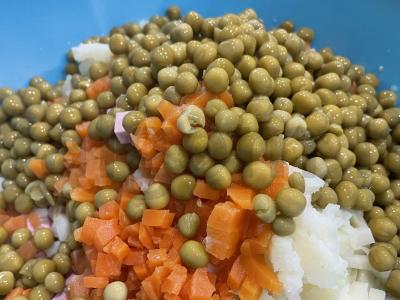 Olivje su žaliuoju žirneliu Žingsnis 4