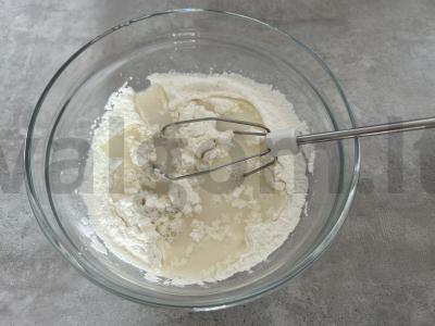 Vegetariški blynai su krakmolu Žingsnis 2