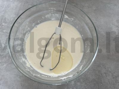 Vegetariški blynai su krakmolu Žingsnis 3