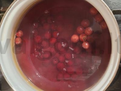 Aromatingas kriaušių-vyšnių kompotas Žingsnis 2