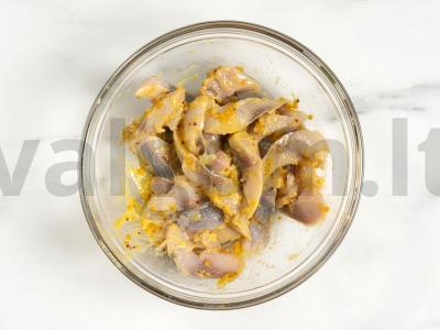 Užkandis iš bulvių ir silkių šventiniam stalui Žingsnis 3