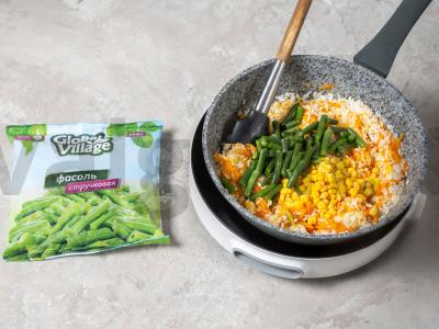 Įdaryti pipirai su ryžiais ir daržovėmis orkaitėje Žingsnis 3