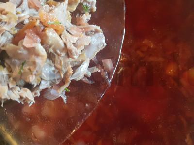 Nuostabus mėsos borščas Žingsnis 11