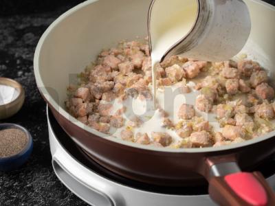 Grietinėlės makaronai su lašiša Žingsnis 5