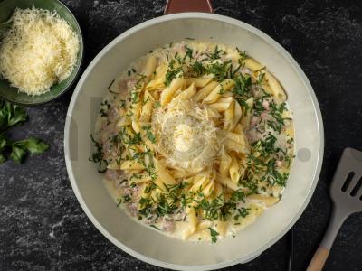 Grietinėlės makaronai su lašiša Žingsnis 6