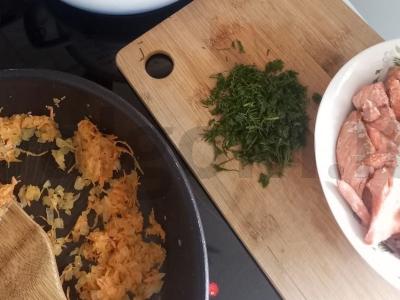 Grietininė žuvienė iš raudonos žuvies su kalmarais Žingsnis 2