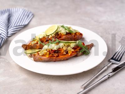 Meksikietiškai įdarytas batatas pagrindine nuotrauka