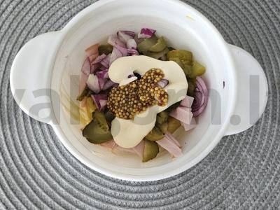 Salotas su karbonaidu ir grūdėta garstyčia Žingsnis 5