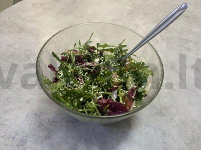 Daržovių salotas su rukola ir avokadu Žingsnis 5