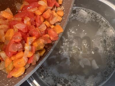 Daržovių sriuba su namine makaronais Žingsnis 7