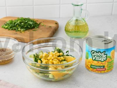 Kukurūzų salotas su laimu ir avokadu Žingsnis 5