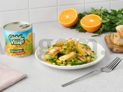 Kukurūzų salotas su laimu ir avokadu pagrindine nuotrauka