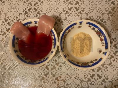 Vištiena granatų sultyse ir džiūvėsėliuose Žingsnis 2