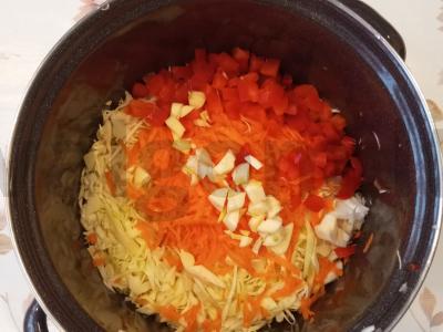 Marinuoti kopūstai su paprikomis ir česnaku Žingsnis 4