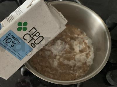 Grikių ir avižų košė su grietinėlėmis Žingsnis 3